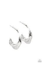 Load image into Gallery viewer, Modern Meltdown - Silver Earrings- Hoop
