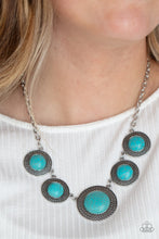 Load image into Gallery viewer, Circle The Wagons - Blue Necklace
