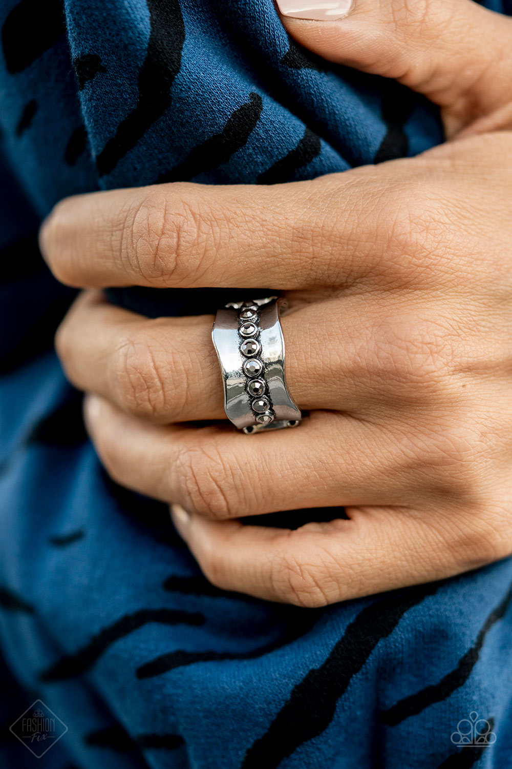 Scintillating Smolder - Silver Ring- Fashion Fix