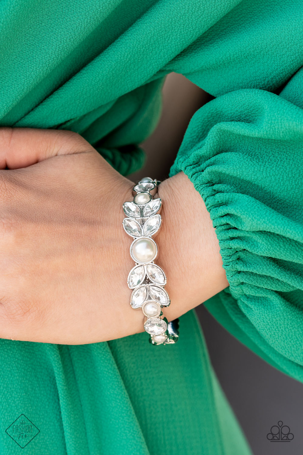 Regal Reminiscence- White Bracelet- Fashion Fix