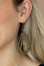 Load image into Gallery viewer, Showcase Sparkle - Brass Earrings
