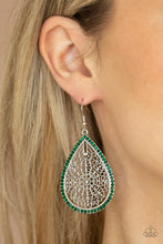 Load image into Gallery viewer, Fleur de Fantasy - Green Earrings
