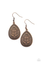 Load image into Gallery viewer, Mayan Mecca - Copper Earrings

