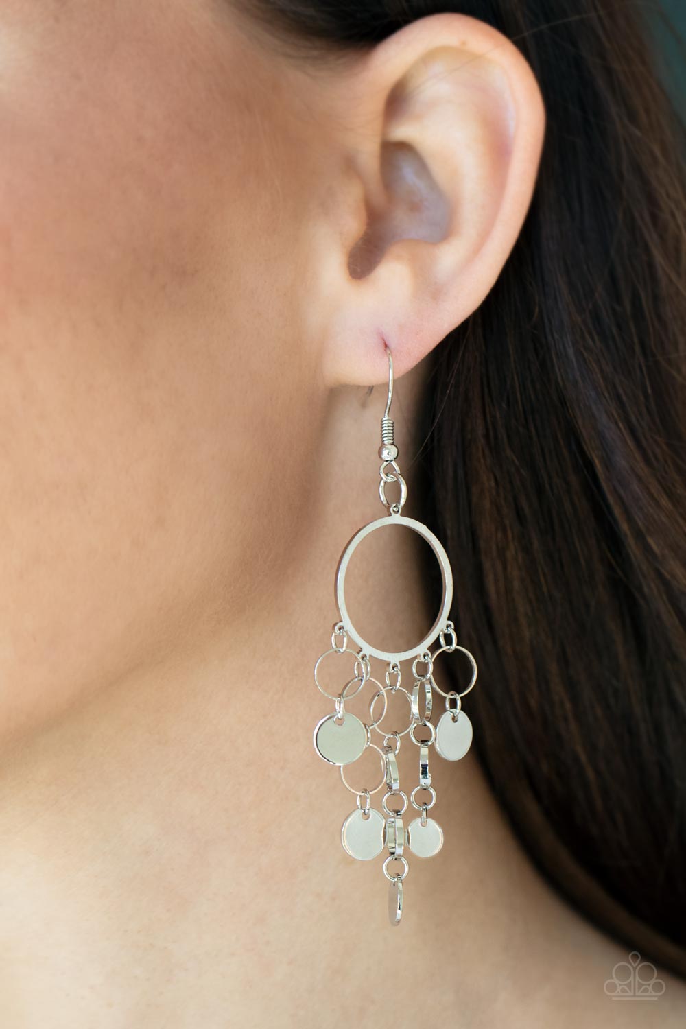 Cyber Chime - Silver Earrings