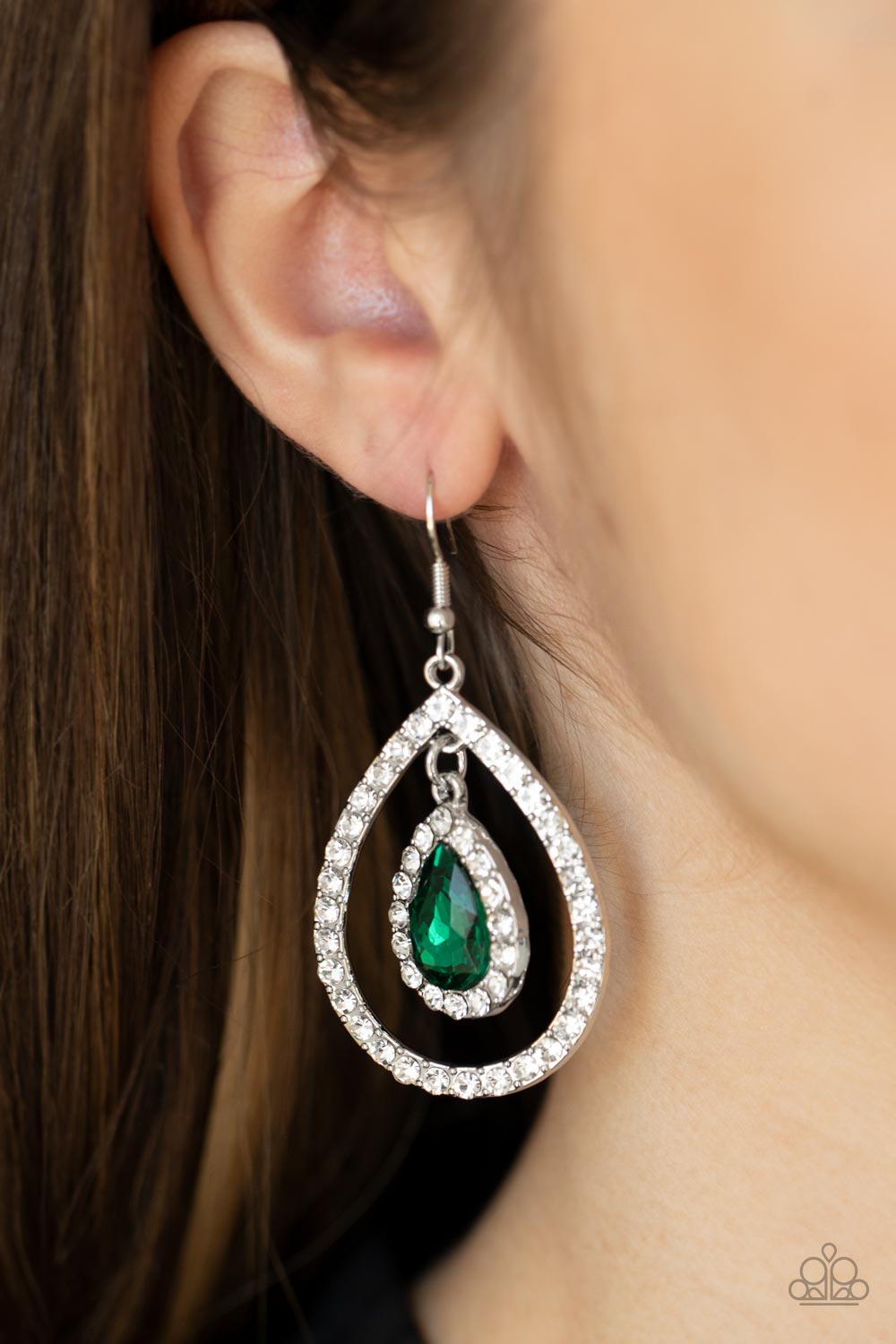 Blushing Bride - Green Earrings