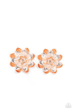 Load image into Gallery viewer, Water Lily Love - Rose Gold Earrings - Post
