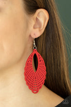 Load image into Gallery viewer, Tahiti Tankini - Red Earrings
