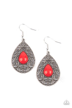 Load image into Gallery viewer, Fanciful Droplets - Red Earrings
