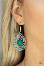 Load image into Gallery viewer, Fanciful Droplets - Green Earrings
