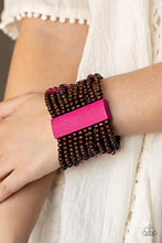 Load image into Gallery viewer, Tropical Trendsetter - Pink Bracelet - Wood
