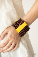 Load image into Gallery viewer, Tropical Trendsetter - Yellow Bracelet - Wood
