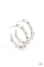 Load image into Gallery viewer, Let There Be SOCIALITE - White Earrings - Hoop
