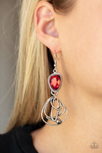 Load image into Gallery viewer, Galactic Drama - Red Earrings
