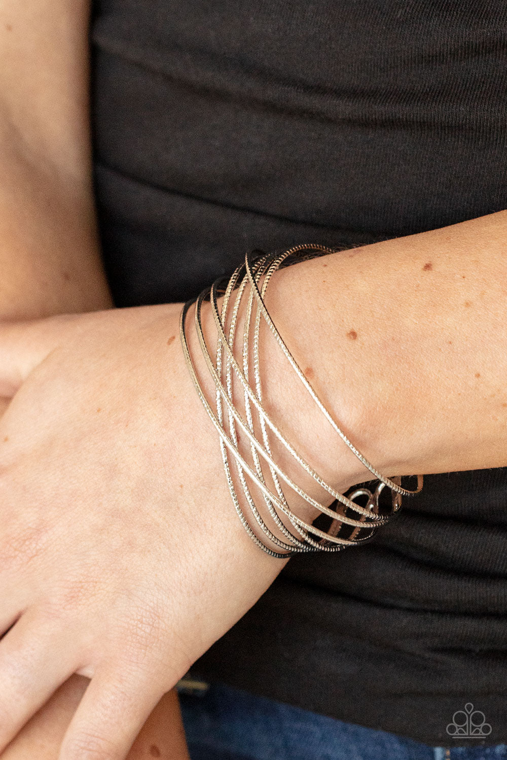 Strike Out Shimmer - Silver Bracelet