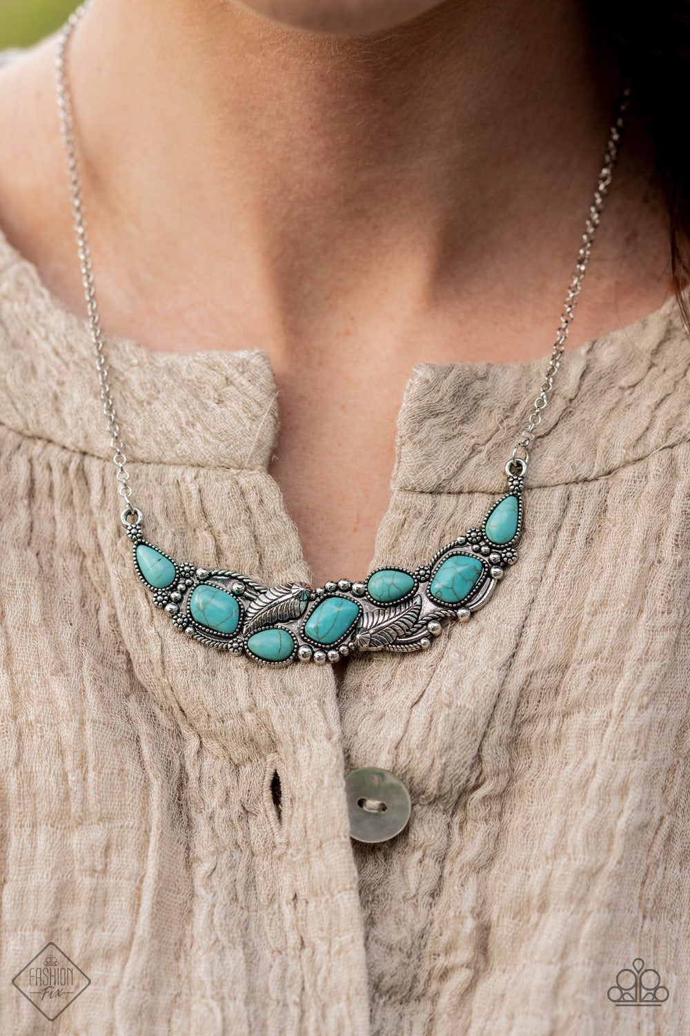 Cottage Garden - Blue Necklace- Fashion Fix