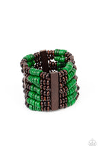 Load image into Gallery viewer, Vacay Vogue - Green Bracelet - Wood
