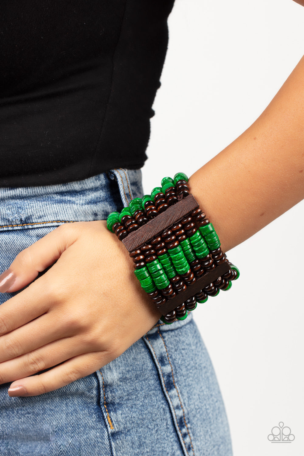 Vacay Vogue - Green Bracelet - Wood