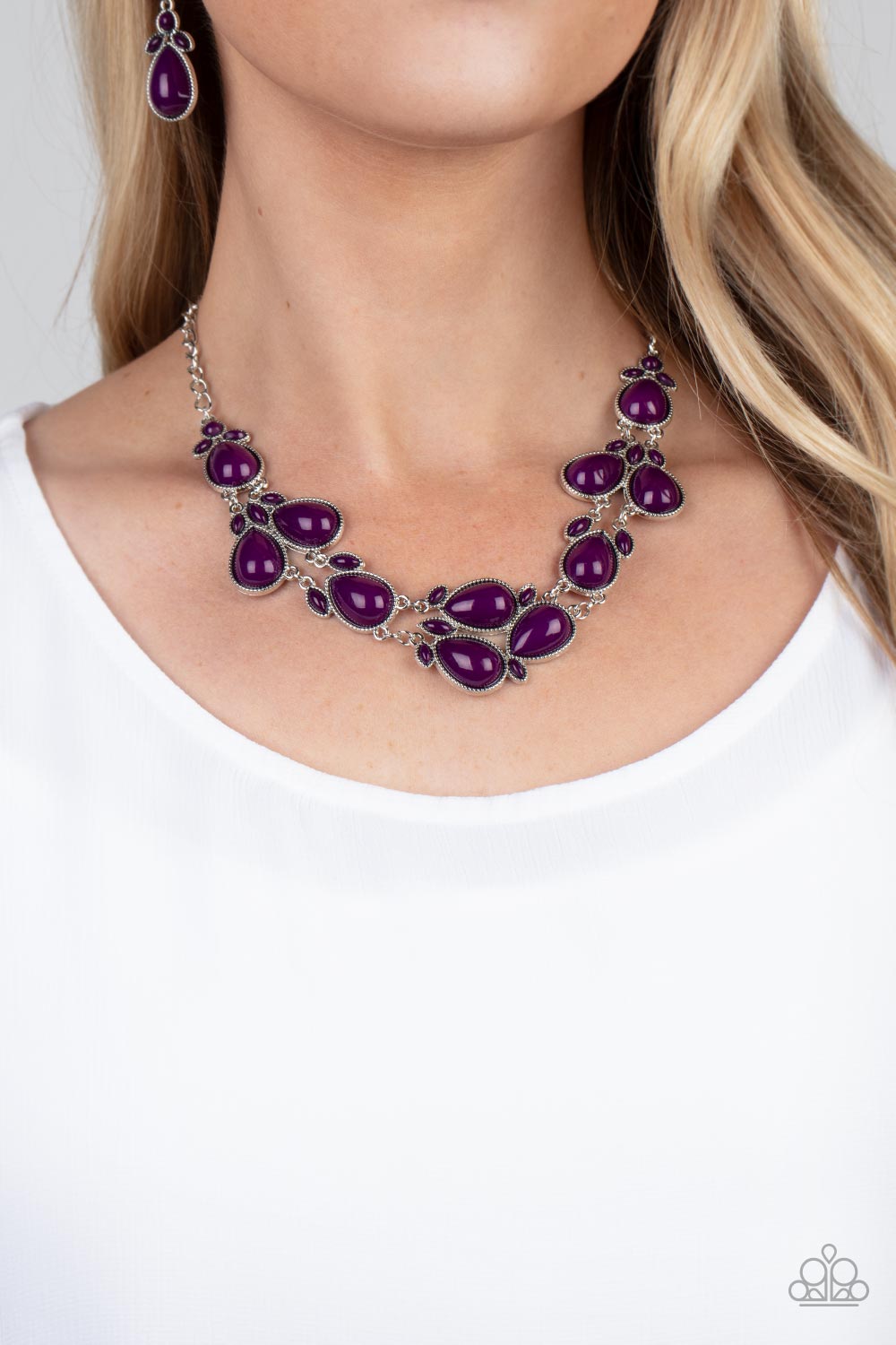 Botanical Banquet - Purple Necklace