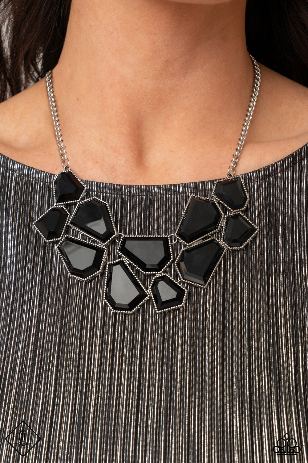 Double-DEFACED - Black Necklace- Fashion Fix