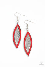 Load image into Gallery viewer, Leather Lagoon - Red Earrings
