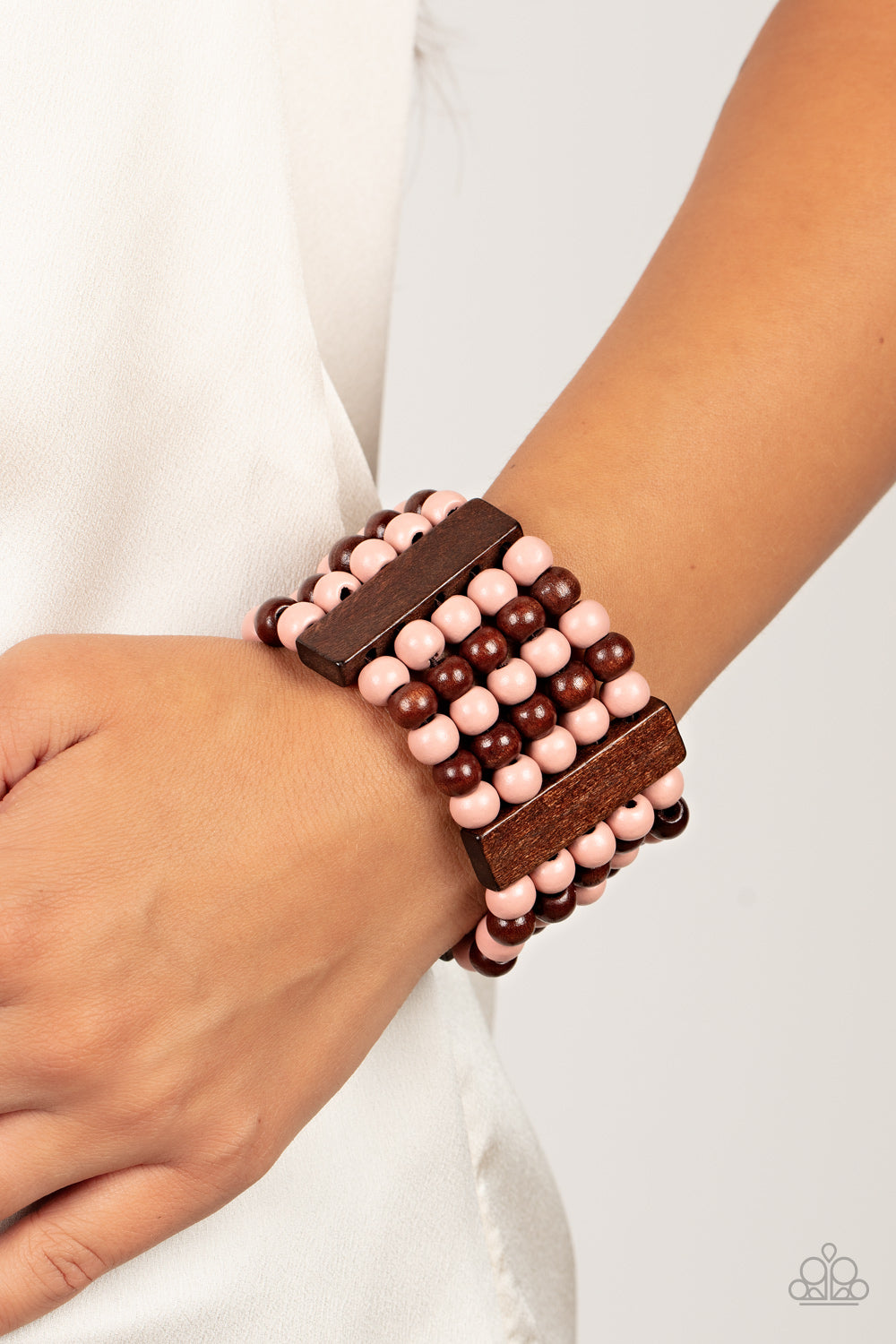 Island Soul - Pink Bracelet - Wood