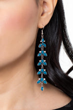 Load image into Gallery viewer, Fanciful Foliage - Blue Earrings
