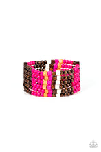 Load image into Gallery viewer, Dive into Maldives - Pink Bracelet - Wood
