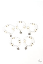 Load image into Gallery viewer, Starlet Shimmer Bracelet Kit - Snowflake Charms - White Bracelet
