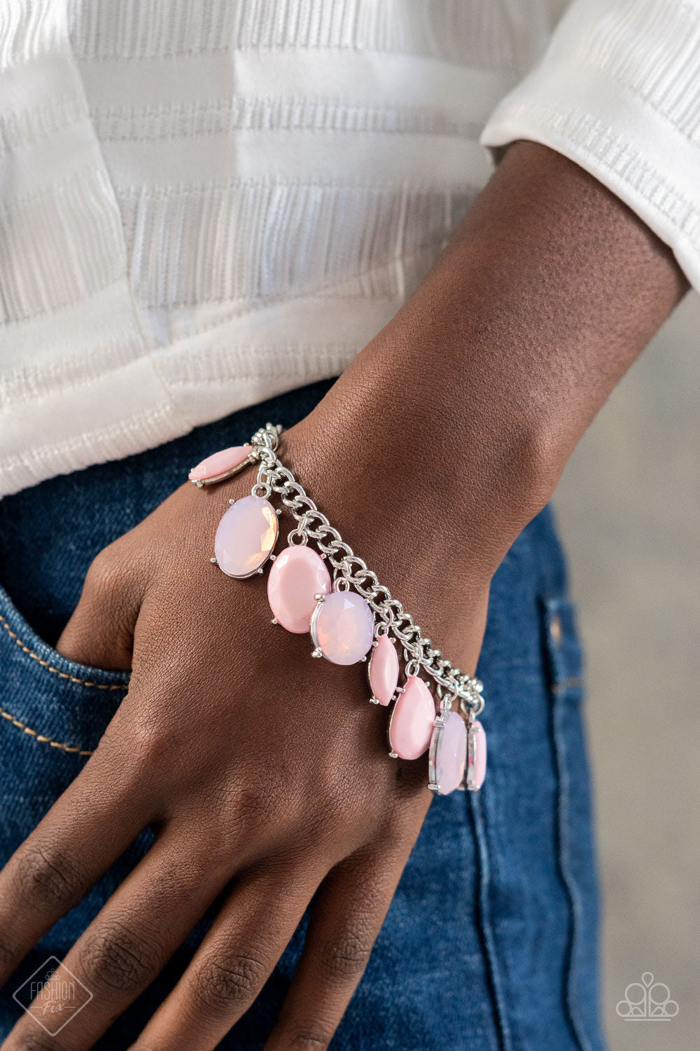 Serendipitous Shimmer - Pink Bracelet - Fashion Fix