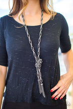 Load image into Gallery viewer, SCARFed for Attention - Gunmetal - Black Necklace - Paparazzi- Blockbuster
