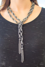 Load image into Gallery viewer, SCARFed for Attention - Gunmetal - Black Necklace - Paparazzi- Blockbuster

