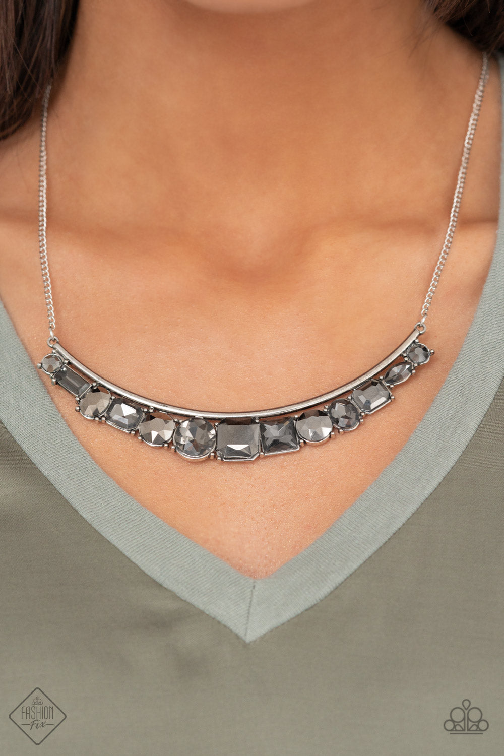 The Only SMOKE-SHOW in Town - Silver Necklace  - Fashion Fix
