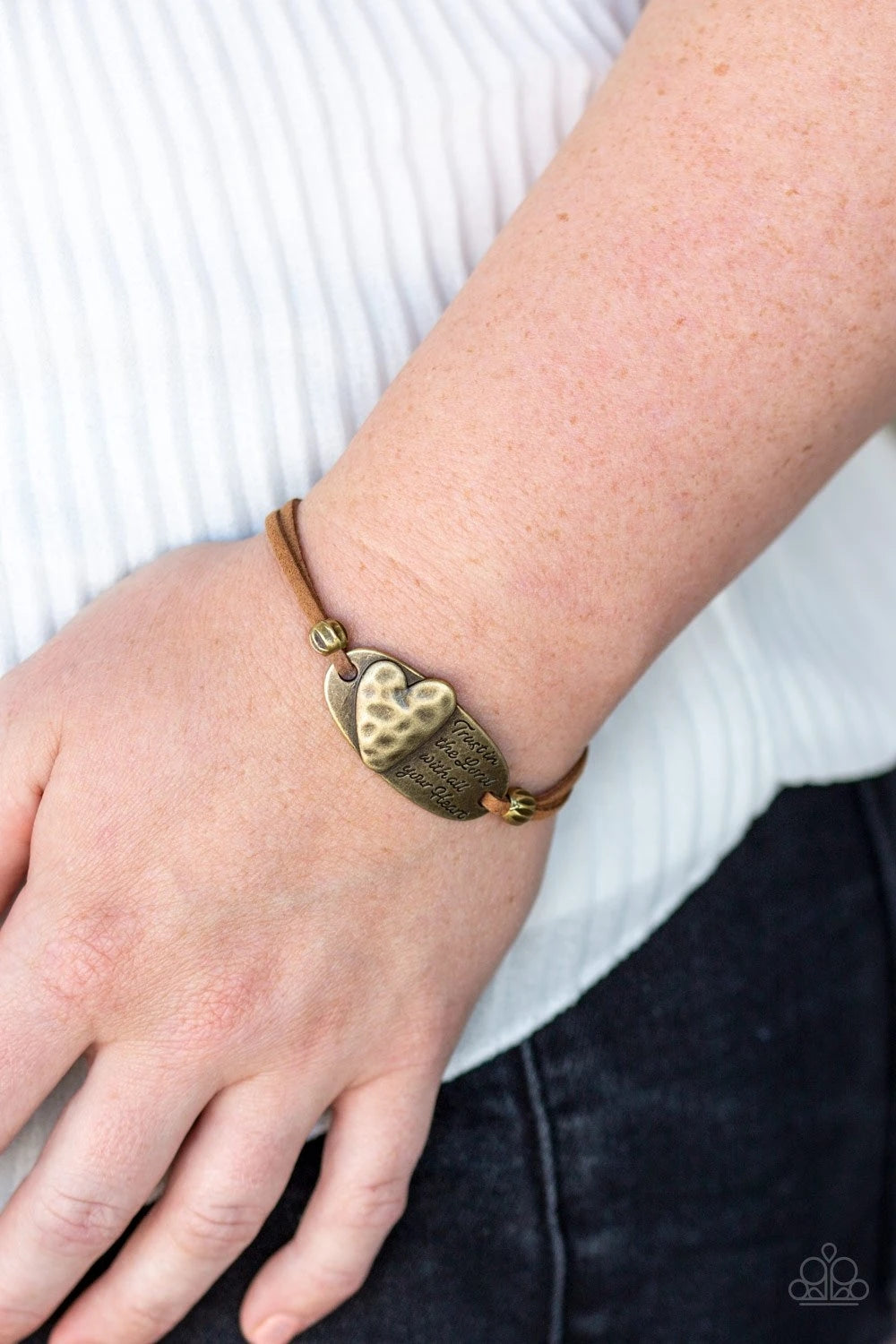 A Full Heart - Paparazzi  - Brass Bracelet