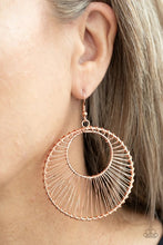 Load image into Gallery viewer, Artisan Applique - Copper Earrings - Hoop
