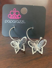 Load image into Gallery viewer, Butterfly Freestyle - Silver Earrings - Hoop - Fashion Fix
