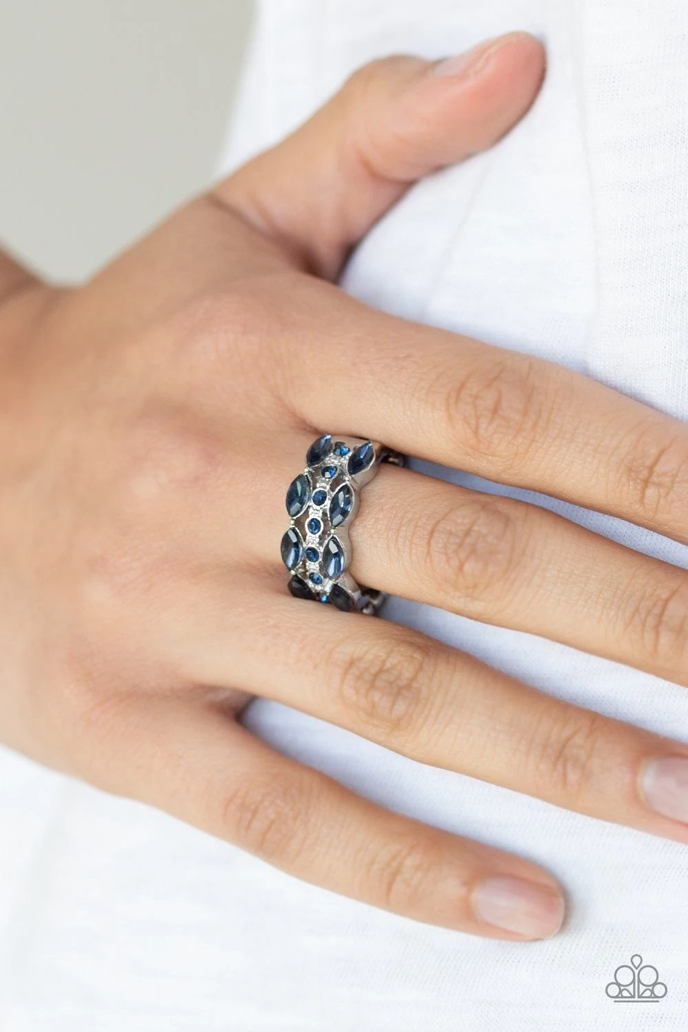 Distractingly Demure - Blue Ring - Paparazzi