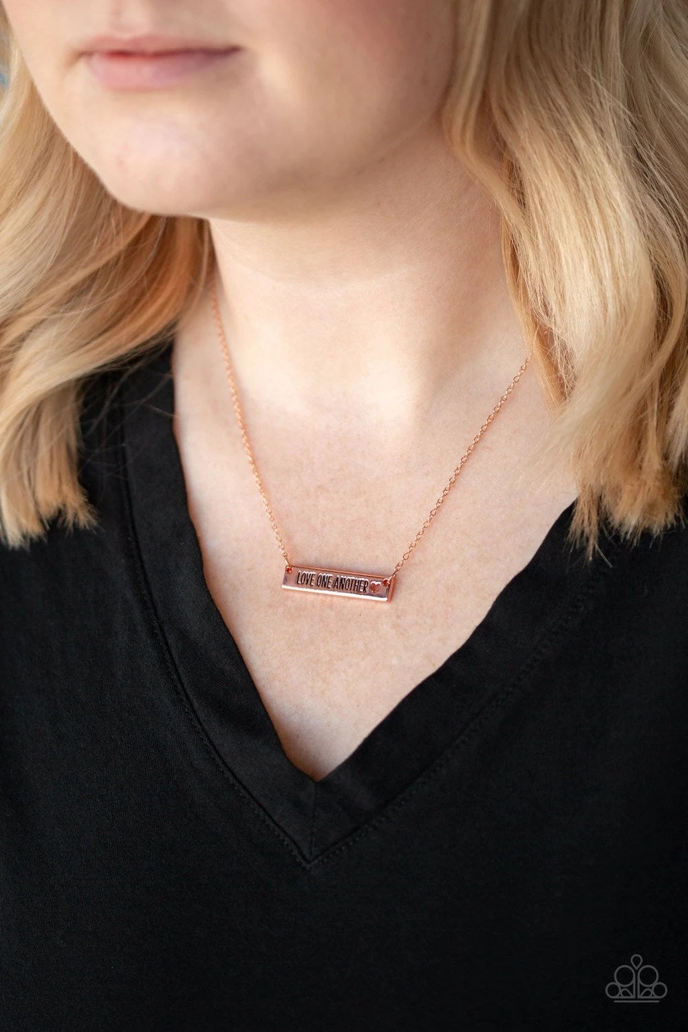 Love One Another - Paparazzi Copper Necklace- Inspirational
