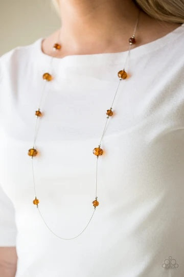 Champagne on the Rocks - Brown Necklace