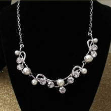 Load image into Gallery viewer, Fiercely 5th Avenue -Tie the Knot - Pearl Bead Bridal/White Necklace Set - Complete Trend Blend - Fashion Fix
