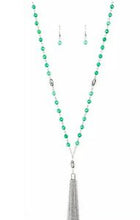 Load image into Gallery viewer, Tassel Takeover - Green Necklace
