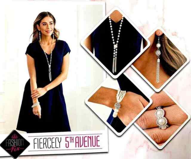 Fiercely 5th Avenue - Vintage Diva - White Necklace Set - Complete Trend Blend - Fashion Fix